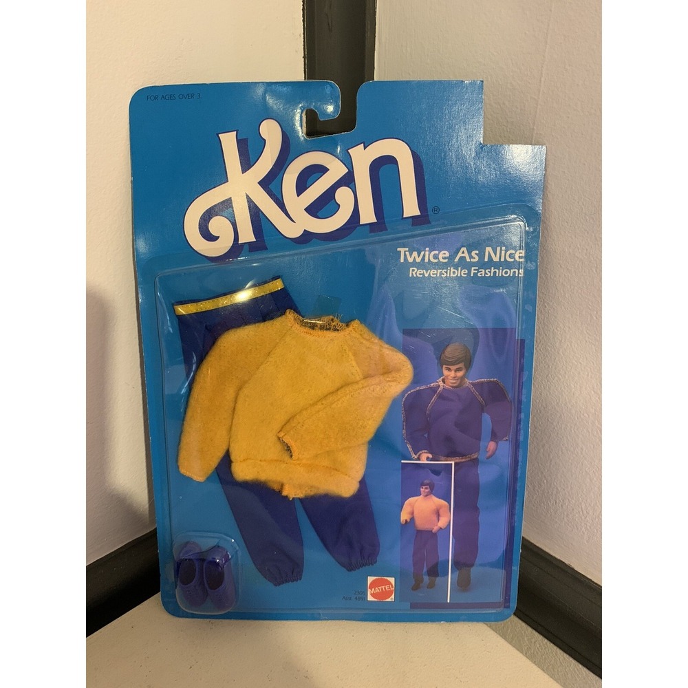 NEW ON CARD KEN TWICE AS NICE REVERSIBLE FASHIONS SET 2305 MATTEL 1985‎ VINTAGE